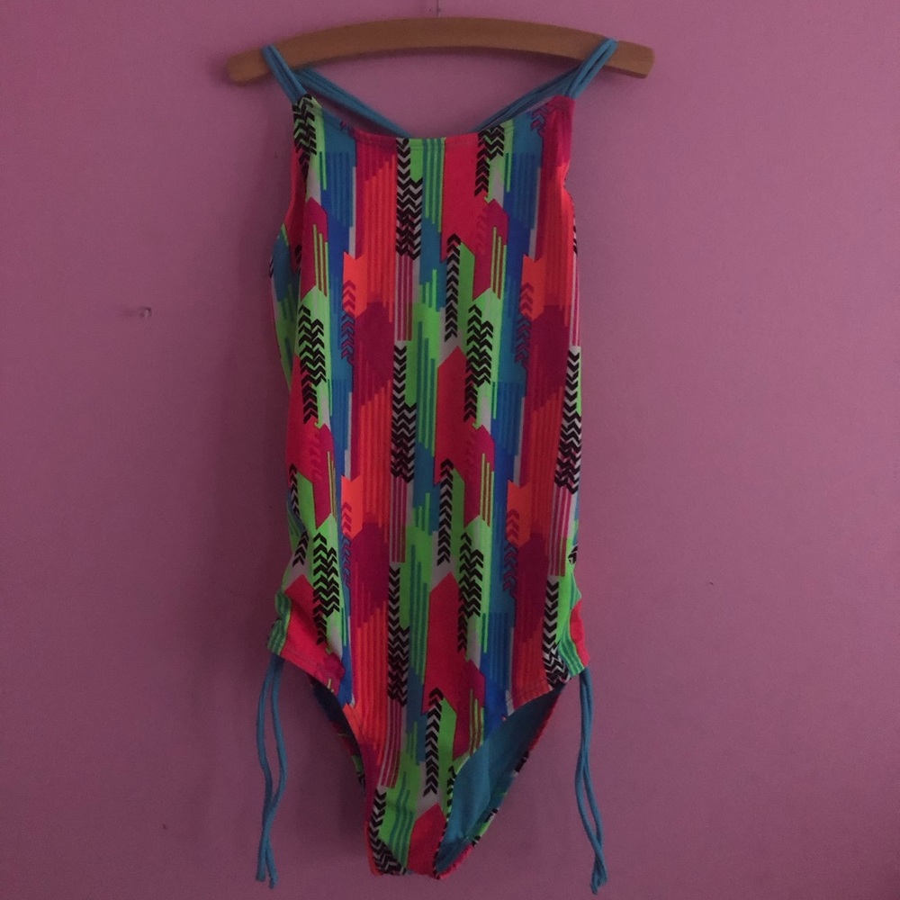 Colorful one piece bathing suit